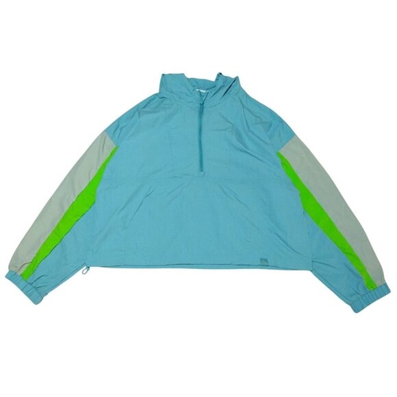 Joy Lab Women's Nylon Windbreaker Jacket with Hood and Stripe Detailing, Large. - Picture 1 of 8